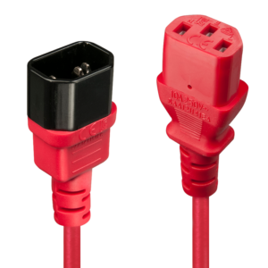 Cablu Lindy C14 to C13, lungime 2m, material cablu H05-VVF 3G 0.75mm, 3 fire, Connector A: IEC C14, Connector B: IEC C13, rosu
