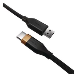 Cablu Duracell USB-A to USB-C, lungime 1m, negru