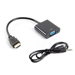 Cablu adaptor HDMI(M) VGA(F) + minijack 3,5 mm(F) 20 cm