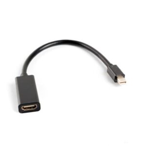 Cablu adaptor Mini DisplayPort(M) 1.2 -> HDMI(F) 20 cm negru LANBERG