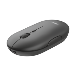 Mouse Wireless Trust Puck Rechargeable Wireless Ultra-Thin Mouse, 1600 dpi, Negru