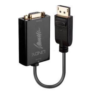 Adaptor Activ Lindy LY-41006, DisplayPort to VGA, negru