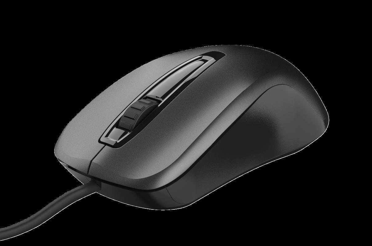 Mouse Trust Carve, 1200 dpi, Negru