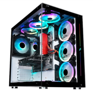 Carcasa 1stPLAYER Gaming SP8-wh SteamPunk, ATX, 7 ventilatoare aRGB, telecomanda, alb